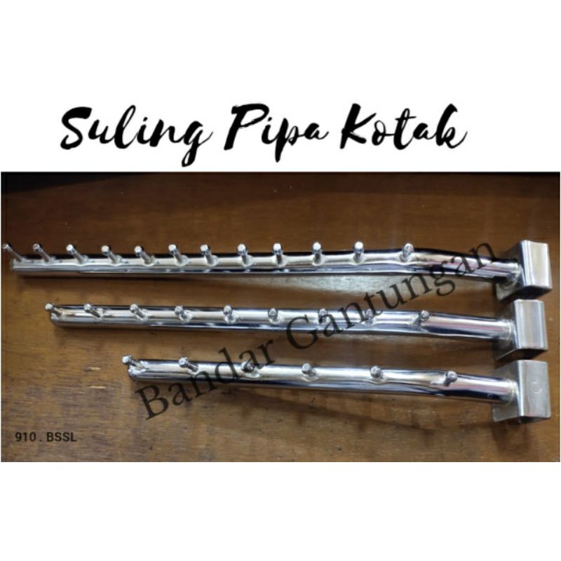 Suling Hanger Besi Pipa Kotak / Gantungan Hanger Suling Besi / Suling Pipa Kotak(bh)