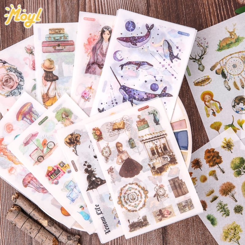 [New Arrival] Cute Girly Stickers ins Diary Book Album Decoration Diy Japanese Paper Stickers