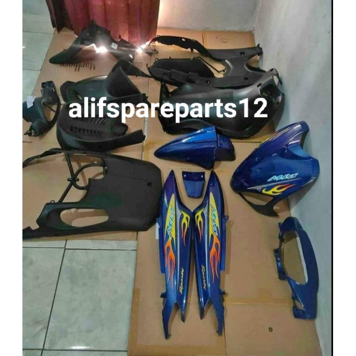 FULL BODY HALUS KASAR YAMAHA MIO SPORTY BIRU STRIPING