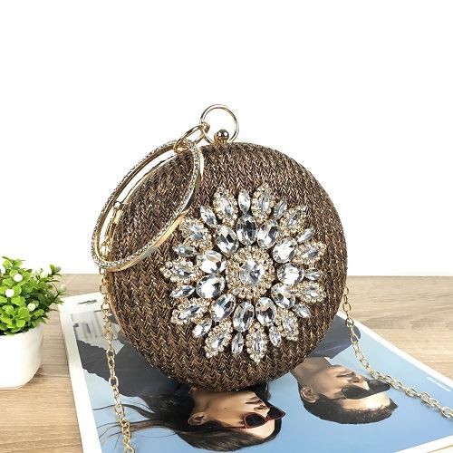 BJ20096 (DAPAT BOX) - APRICOT/BLACK/COFFEE/GOLD - TAS PESTA ROUND BAG CLUTCH TALI RANTAI IMPORT TERMURAH TAS WANITA FASHION IMPORT MODIS ELEGAN TERMURAH TERLARIS TERBARU BAGSTORE JAKARTA TAS BATAM JT0096 EL5567 CR7804 LT2082 BQ3517