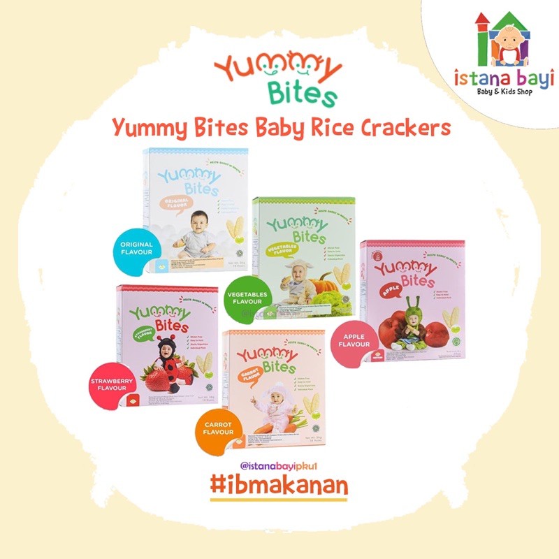 YUMMY BITES 50 GR - Yummy bites Crackers Snack makanan bayi