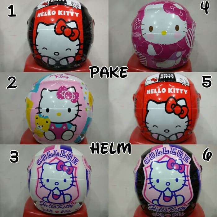 BEST QUALITY HELM GM EVOLUTION HELLO KITTY ALL MOTIF