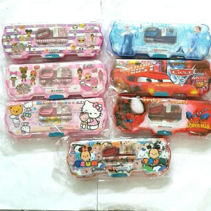 

kotak tempat pensil magnet stationery set perlengkapan sekolah sry77