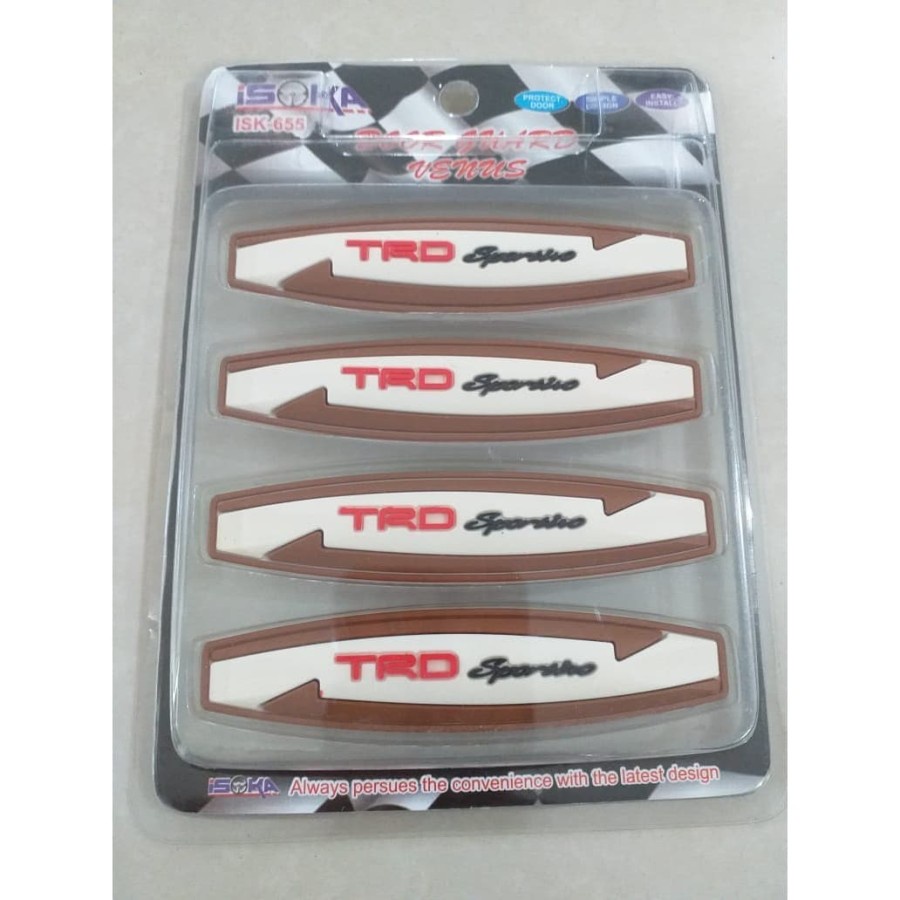 Door Guard TRD ISOKA Bumper Pelindung Pintu Mobil / Door Guard Mobil Karet Perekat 3M