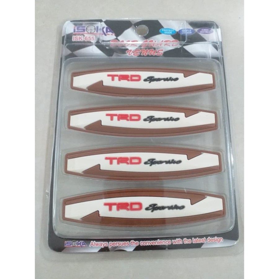 Door Guard TRD ISOKA Bumper Pelindung Pintu Mobil / Door Guard Mobil Karet Perekat 3M