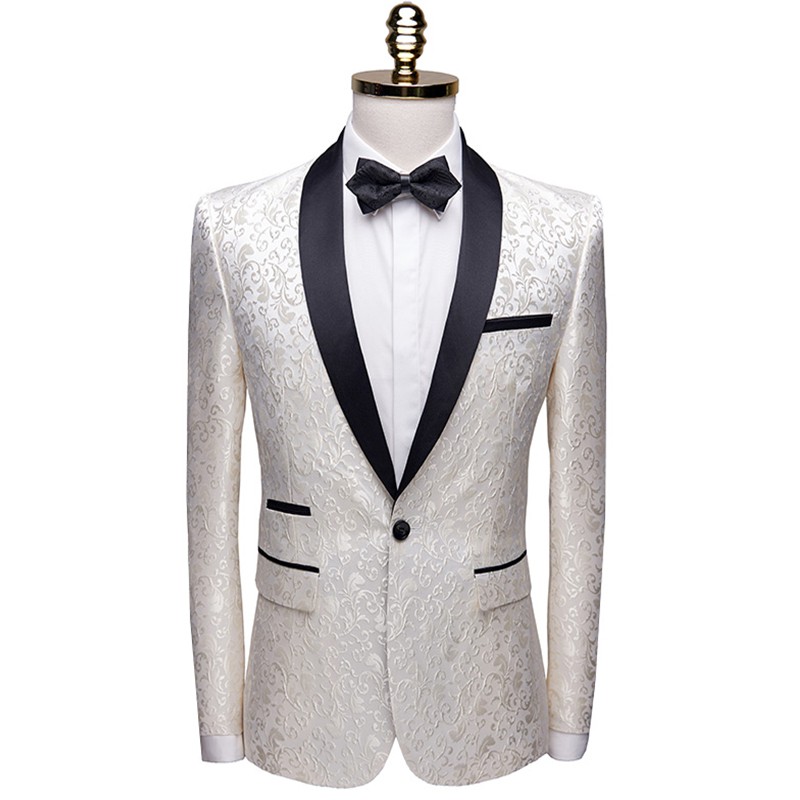 2109006 Jas Pengantin Jas Formal Putih Hitam Biru Merah Maroon