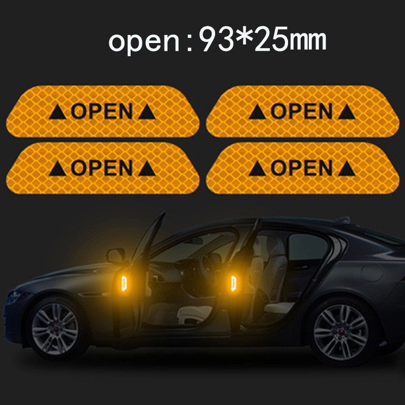 CAR SAFETY DOOR REFLECTOR WATERPROF OPEN / STIKER MOBIL REFLEKTOR OPEN TAHAN AIR