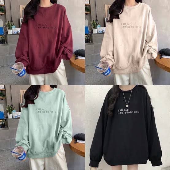 JNY.Co Sweater Oversize I'M BAD Jumbo fit XXL(LD 128cm Pjg 69cm)