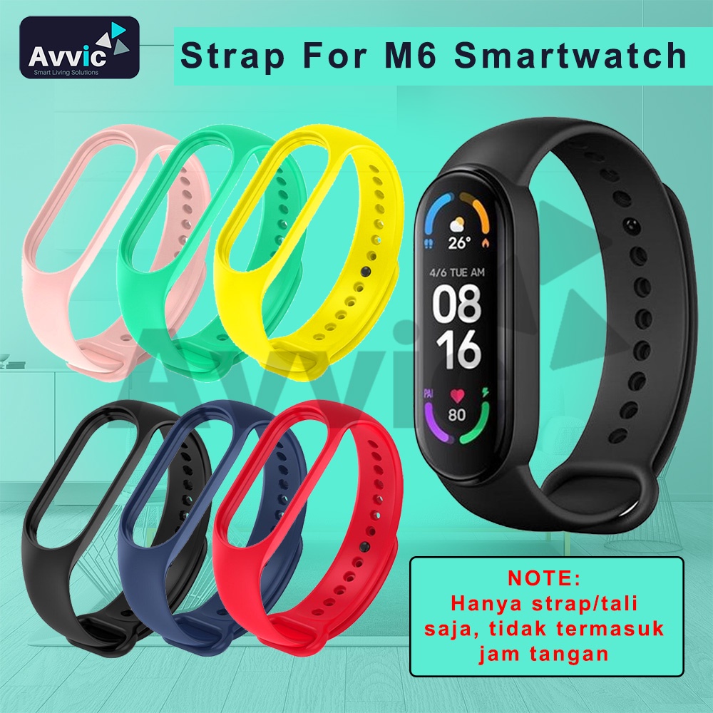 Tali Jam Tangan M6 M5 Strap Smartwatch Mi Band Silicone Karet