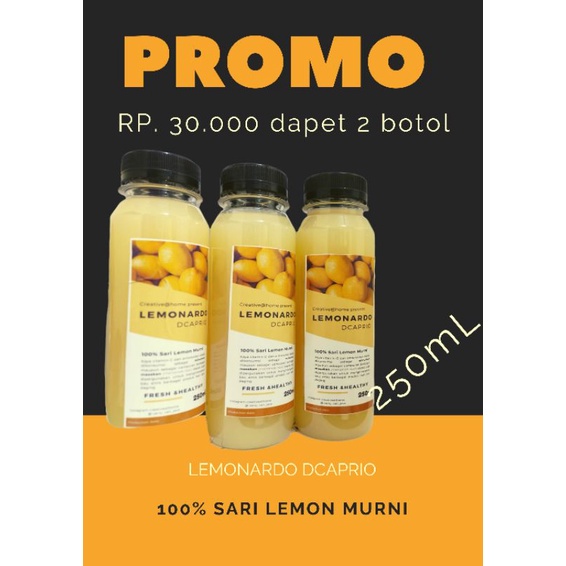 

2 Botol 250ml Sari Lemon Promo 100% Sari Lemon Murni (Isi 2 botol @ 250Ml) Produk Diet