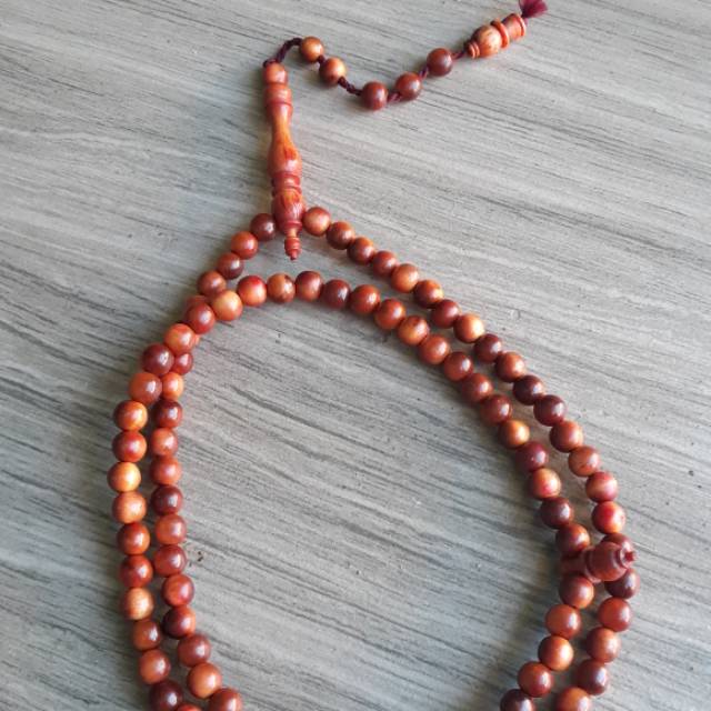 Tasbih muslim gaharu agatis tembus cahaya 8 mm