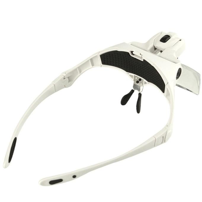 

Helm Kacamata Pembesar Reparasi Jam 5x Magnifier 2 LED 9892B2 White