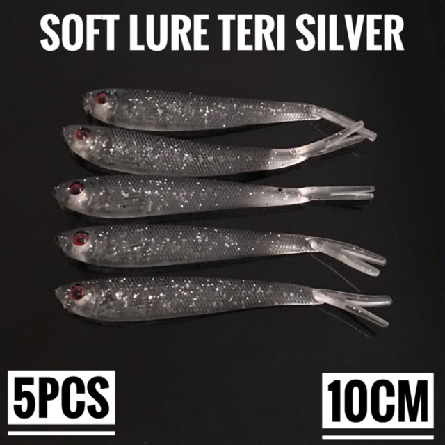 SOFT LURE KILLER 5PCS IKAN TERI SILVER 10cm