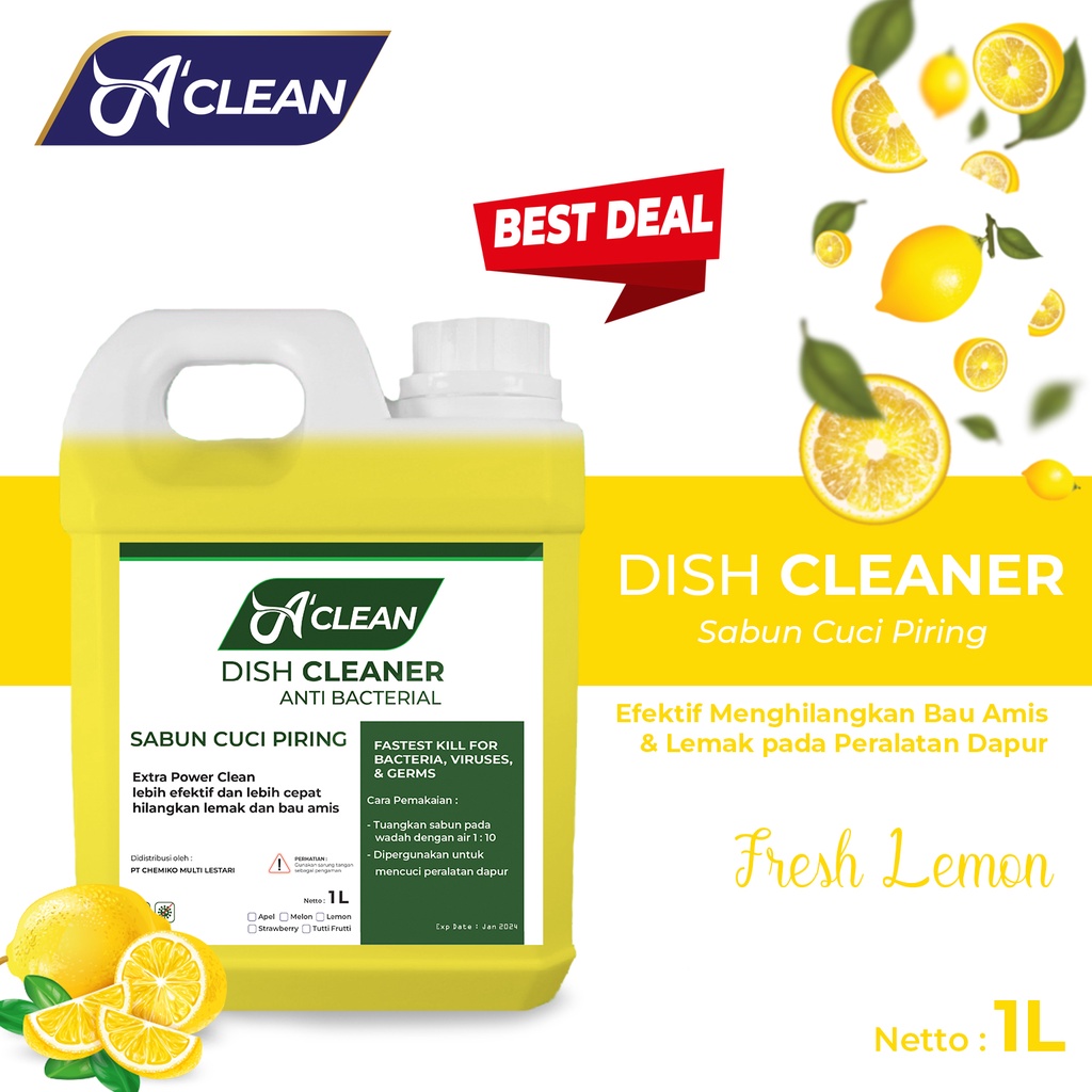 Sabun Cuci Piring 1 Liter / Dish Wash / DISH CLEANER Konsentrat Liquid Amorens [1 Liter]