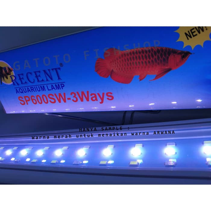 Lampu Aquarium led RECENT SP 600 SW 3 WAYS 60 cm 18 watt