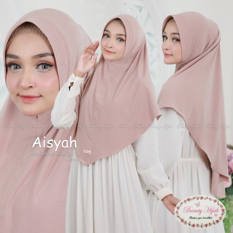 (Ori Beauty Hijab)•AISYAH L• jilbab instan jersey•hijab instan polos