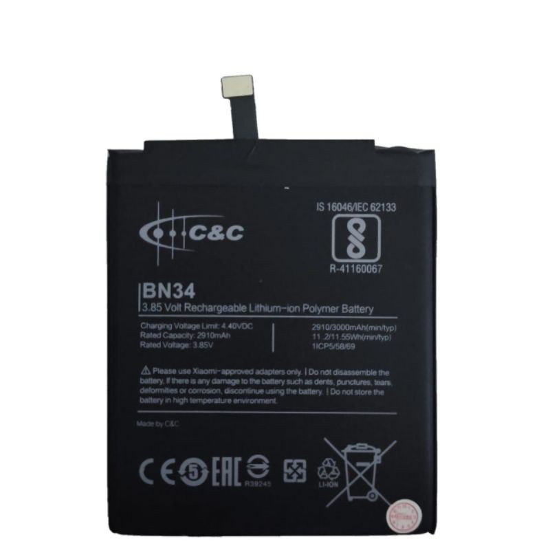 (TWS) Baterai Batre Battery Xiaomi Redmi 5A BN34 merk C&amp;C