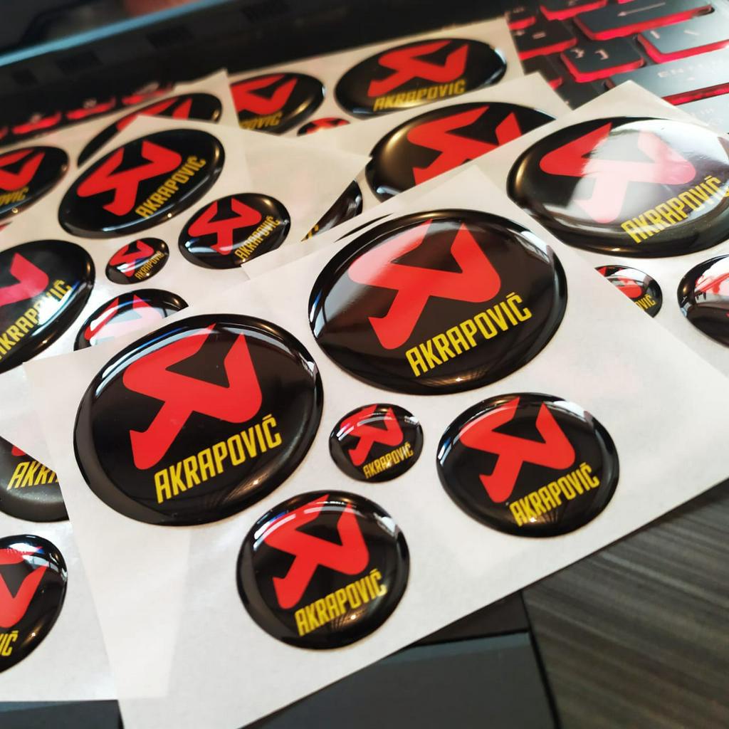 STIKER MOTOR TIMBUL EMBLEM LOGO AKRAPOVIC YAMAHA AEROX NMAX LEXI SET AKSESORIS AESTHETIC KEREN