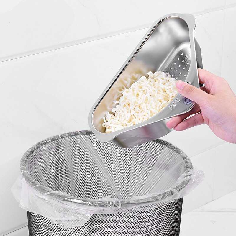 [ORIGINAL] Rak Tempat Pengering Saringan Dry Basket Triangle Kitchen Holder Wastafel Sisah Makanan Food Residue