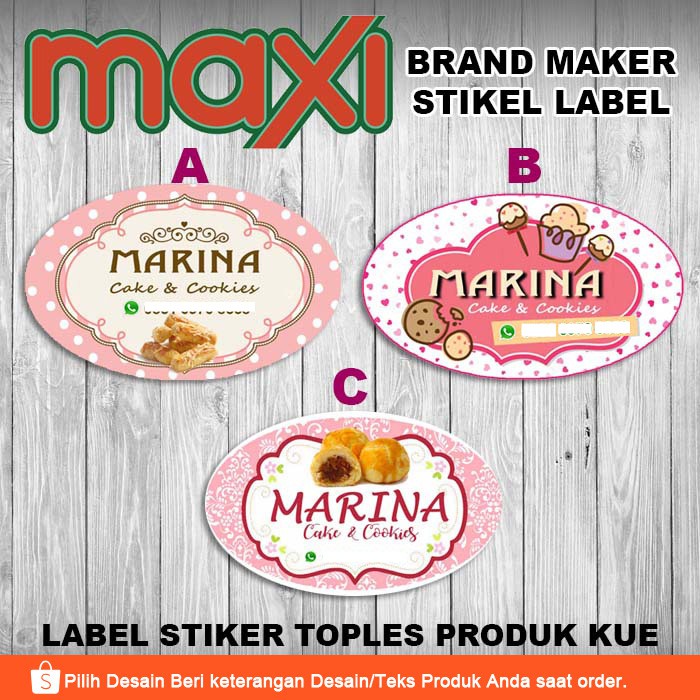 Cetak Stiker Label Produk Kue Stiker Toples Kue Bentuk Oval Isi 100 Lembar Shopee Indonesia