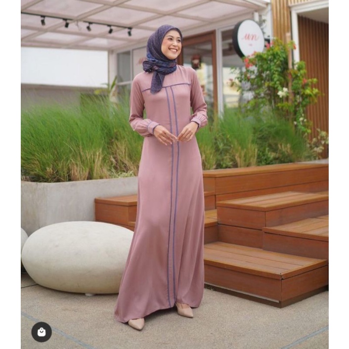 Trya Dress warna Dusty Pink size L by HLZB