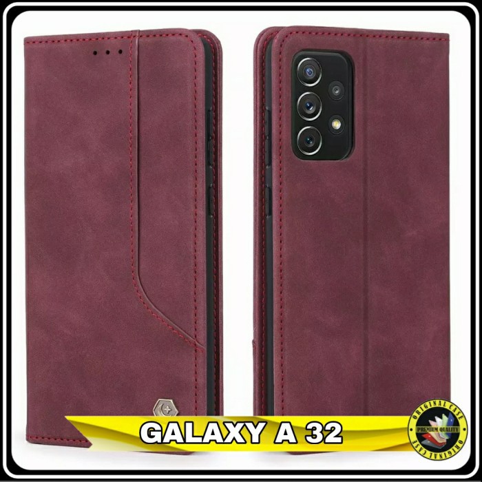 Casing Samsung Galaxy A 32 A32 FlipCase Dompet kulit Premium Pola