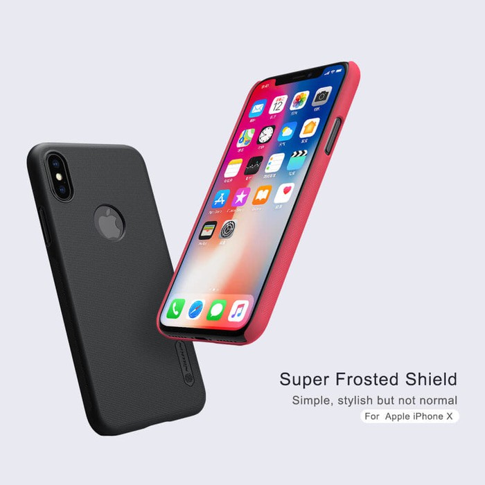 Hard Case Apple iPhone X Nillkin Frosted Shield Casing Original