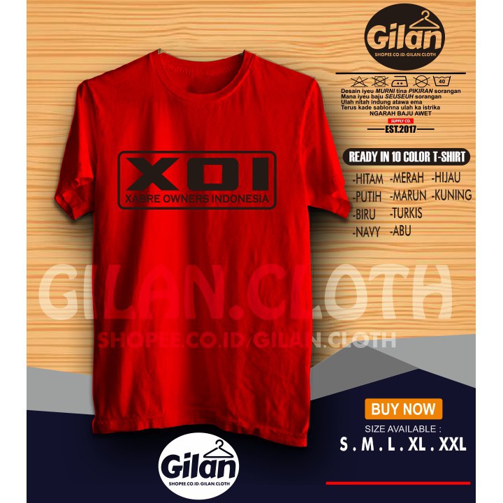 KAOS BAJU MOTOR YAMAHA XABRE OWNER INDONESIA - KAOS RACING OTOMOTIF - HIBER SHOP