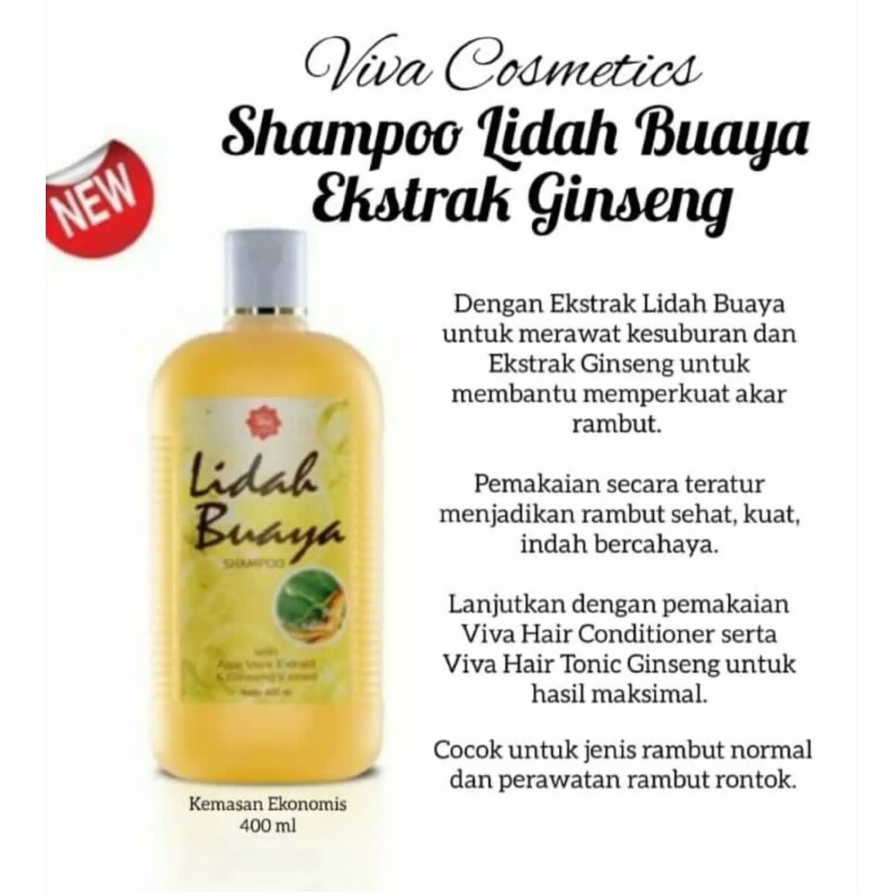 Viva Shampoo Lidah Buaya Extract Ginseng | Lidah Buaya | Urang-aring - 400ml