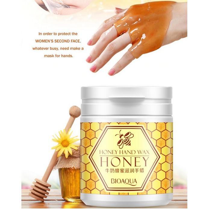 Bioaqua Honey Hand Wax 170gr Masker Hand Wax Peel-Off Susu Madu Melembutkan