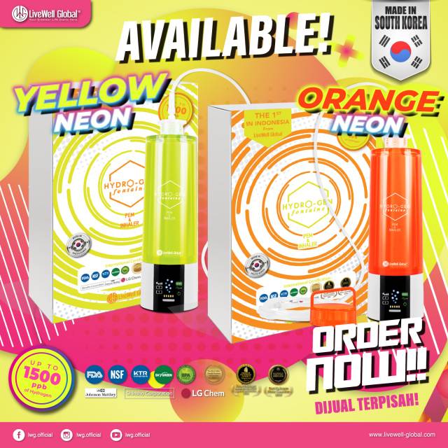Hydrogen fontain seri 2 botol hydrogen