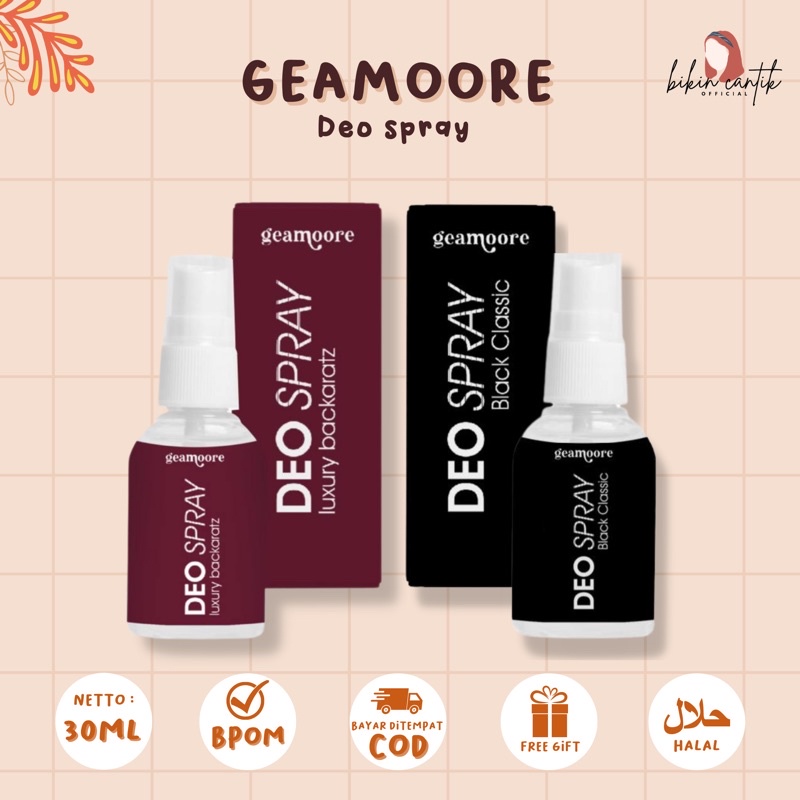 [BPOM][FREE GIFT] DEO SPRAY GEAMOORE WITH EXTRACT TAWAS / DEODORANT SPRAY GEAMOORE / LUXURY BACKARAT