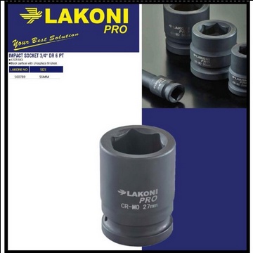 LAKONI PRO IMPACT SOCKET 3/4 DR 6 PT 21MM-30MM