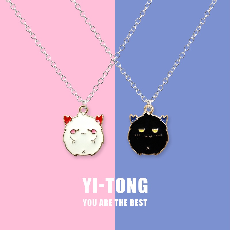 Kalung Rantai Dengan Liontin Bentuk Snowman Chinchilla Bahan Stainless Steel Alloy Untuk Anak