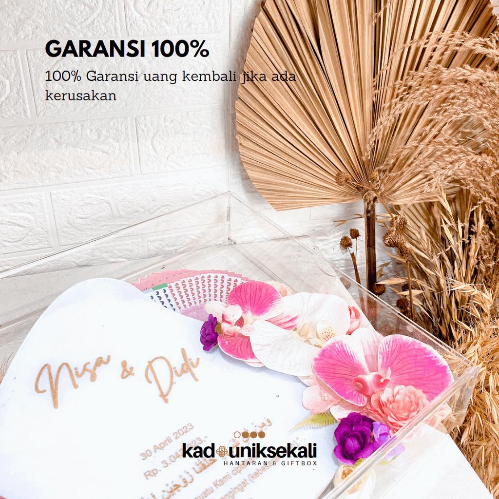 Mahar Botanical Mahar Tetes Air 30x40cm Mahar Pernikahan Custom Warna