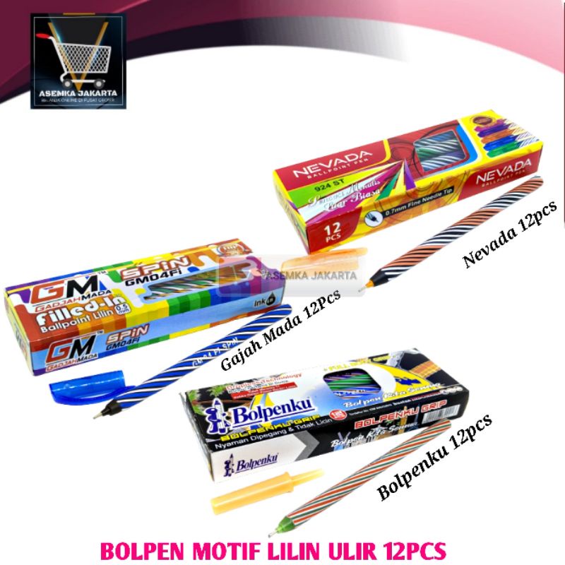 

[ AJ ]Ballpoint Pulpen belang ulir bolpenku kingsman nevada grosir 12pcs
