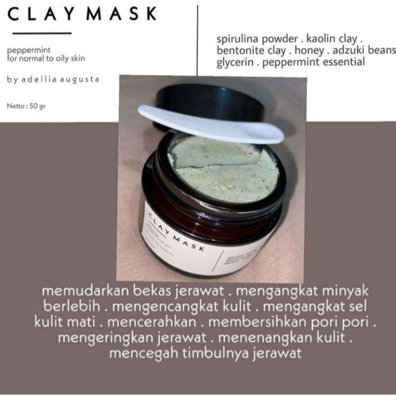 CLAY MASK BY ADELLA AUGUSTA | CLAY MASK VERSI DUPE | MASK VIRAL