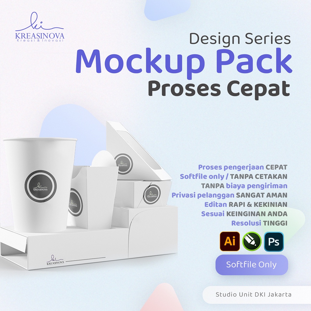 Jasa desain kemasan makanan - mockup dus, botol, standing pouch, sachet, jar madu