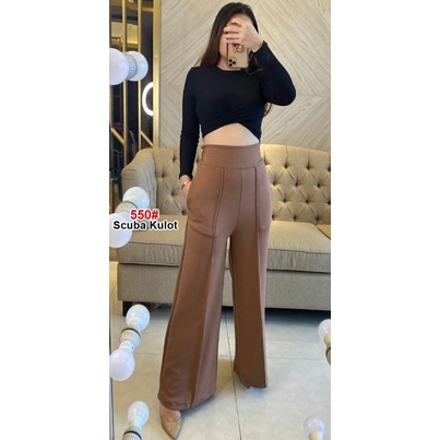 550# celana kulot highwaist fashion scuba