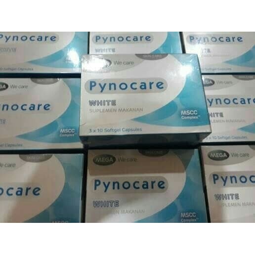pil pemutih PYNOCARE WHITE kapsul pemutih dan anti radikal bebas BPOM resmi Halal