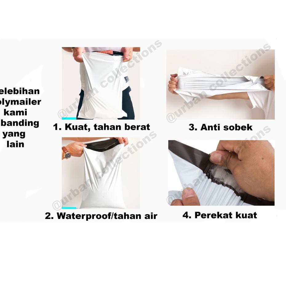 

Best Seller!! (quh-597) TERMURAH 17x30 HITAM ABU polymailer import TEBAL packing bag bungkus plastik