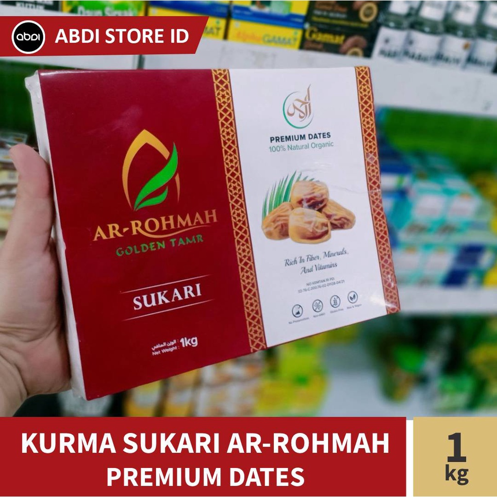 

Kurma Sukari Ar rohmah 1 Kg Grade A Premium Dates - Kurma Sukary Saudi