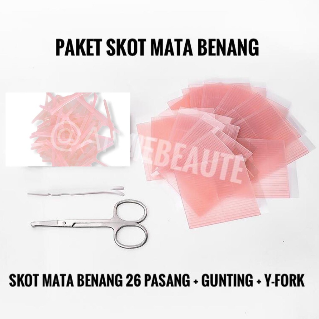 Skot Mata Benang / Fiber Eyelid tape + PAKET FREE GUNTING + FREE Y FORK