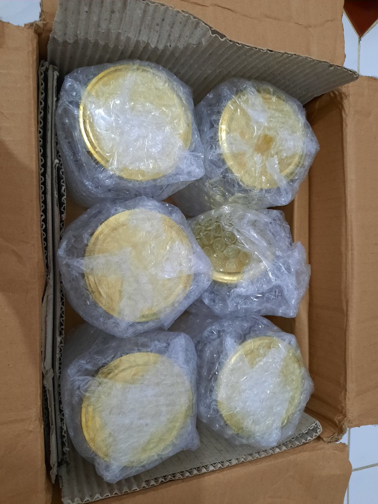 Grosir Jar Toples Hexagonal Kaca 500ml Wadah Kemasan Makanan