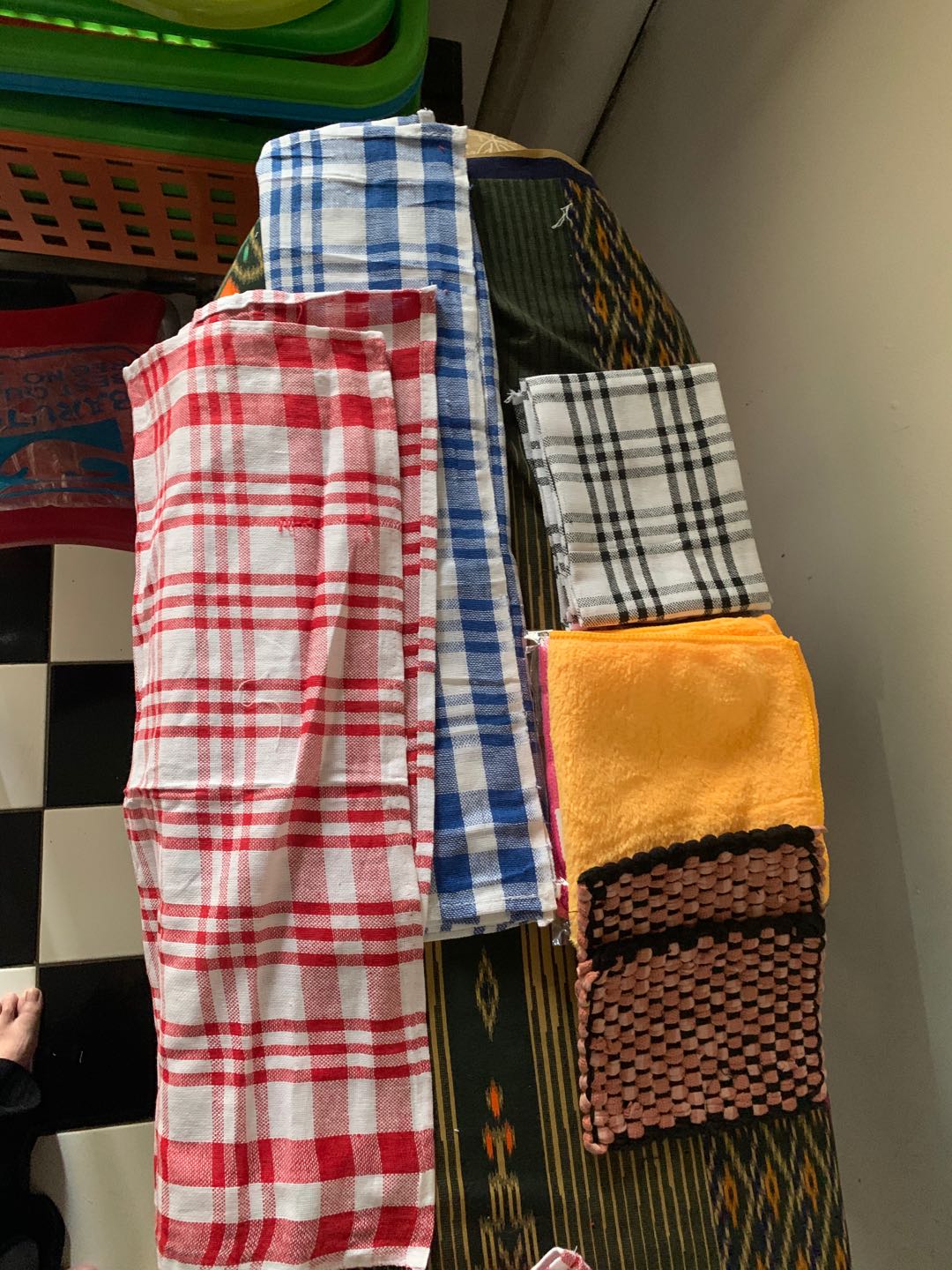 Serbet Lap Dapur Kain Serbet Lap Tangan Lap Piring Peralatan Perlengkapan Dapur Lap Meja S57