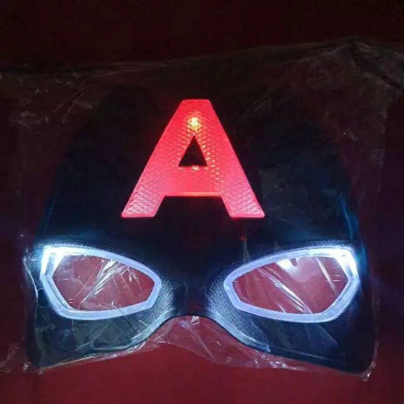 TOPENG MAINAN ANAK TOPENG LED NYALA SPIDERMAN HULK IRON MAN CAPTAIN AMERICA BATMAN BUMBLEEBEE