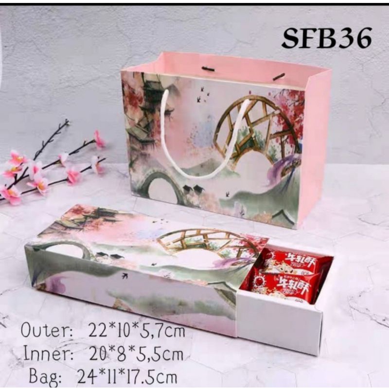 

SFB36 Kotak Kue + Paperbag Packaging Box Kue