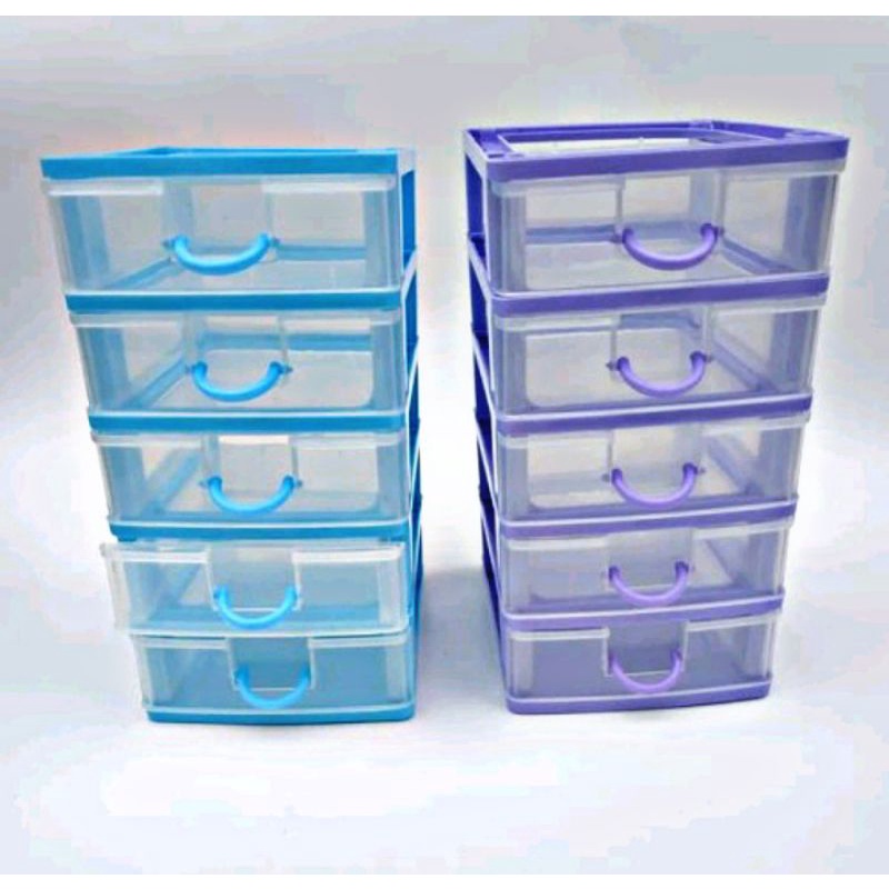 RAK LACI PLASTIK SUSUN 5 RAK KOSMETIK CONTAINER LACI SUSUN 5
