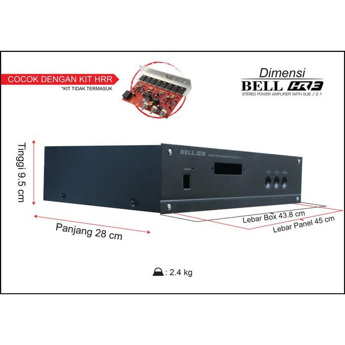 BOX BELL AMPLIFIER MP3 HR-3 HR3 HR 3 STEREO AMPLIFIER HRTS MP5 BOX AMPLI POWER AUDIO HRTS BELL BGR