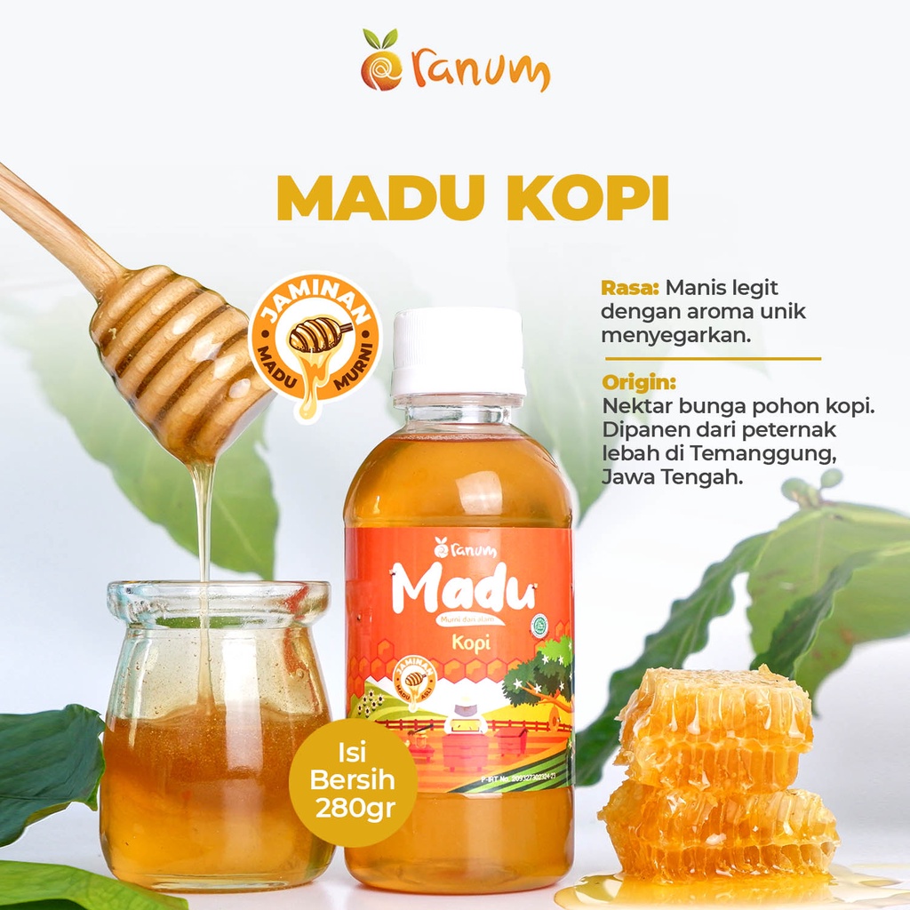 

MADU KOPI (280gr) 100% Pure Original Honey Madu Murni